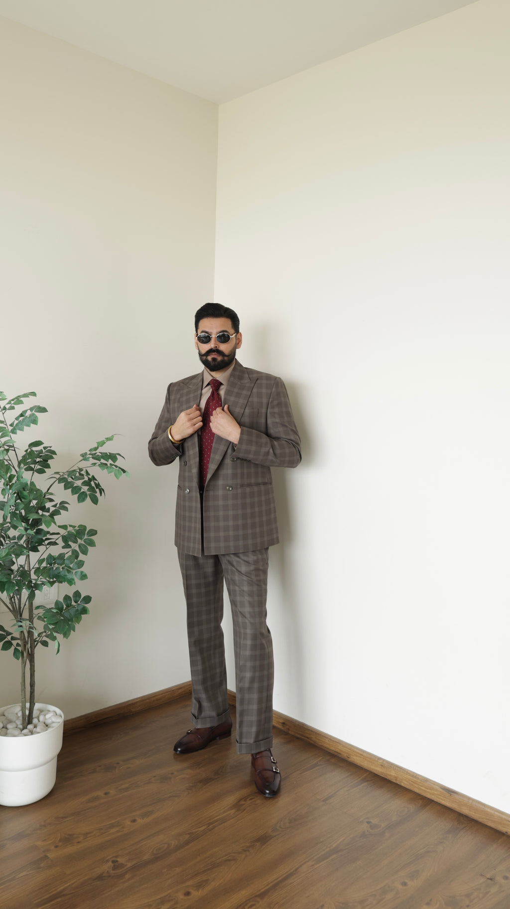 The Regent Check Suit – 120 Super Count Merino Wool Blend
