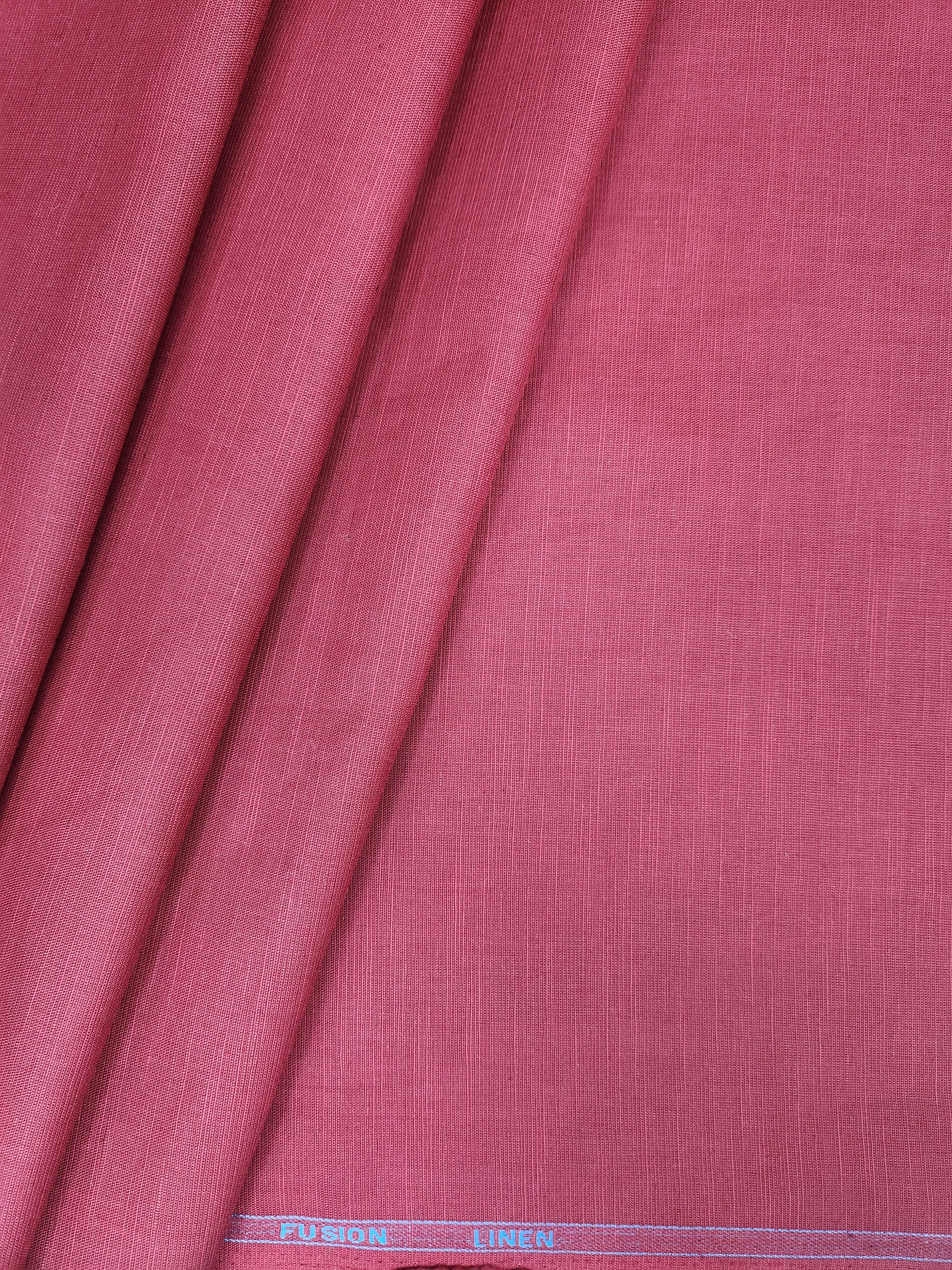 Siyaram Linen Cotton Fabric (Maroon)