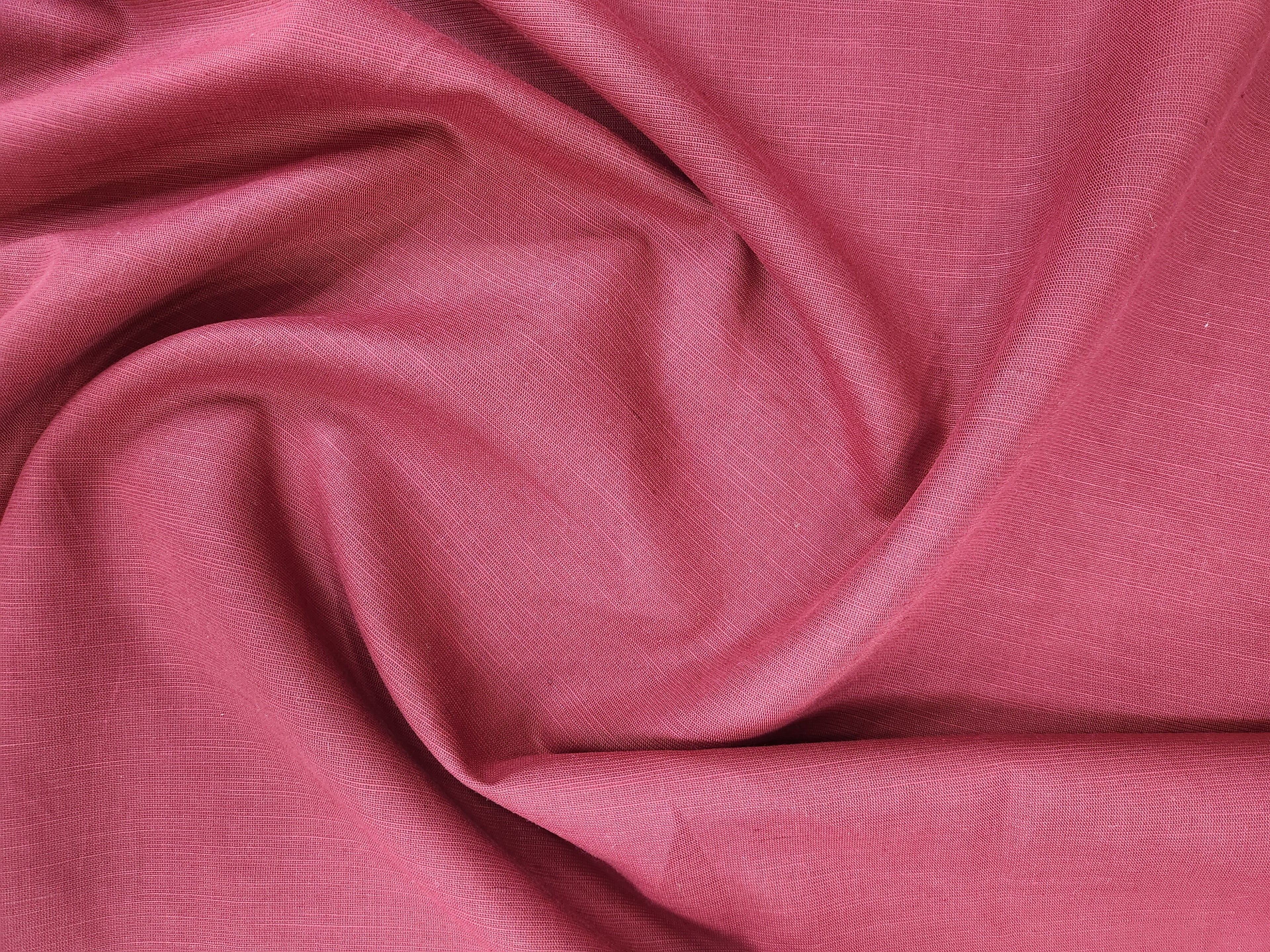Siyaram Linen Cotton Fabric (Maroon)