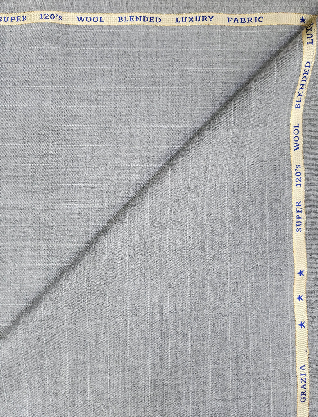 Ferrino Mizzoni Super 120 Wool Blend Suiting Fabric (Self check grey and white)