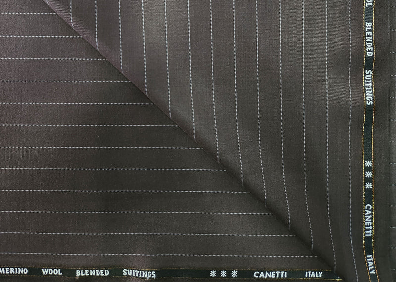 Caneti Itly super 100 Wool Blended Fabric (Black and White)
