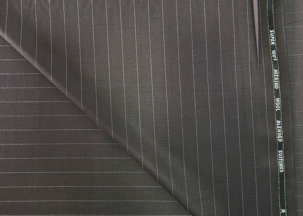 Caneti Itly super 100 Wool Blended Fabric (Black and White)