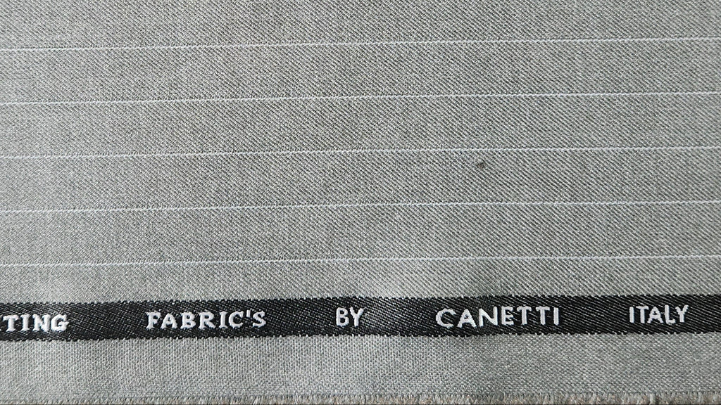 Premium All Weather Suiting Fabric By Canity Itly(dark Grey and White)