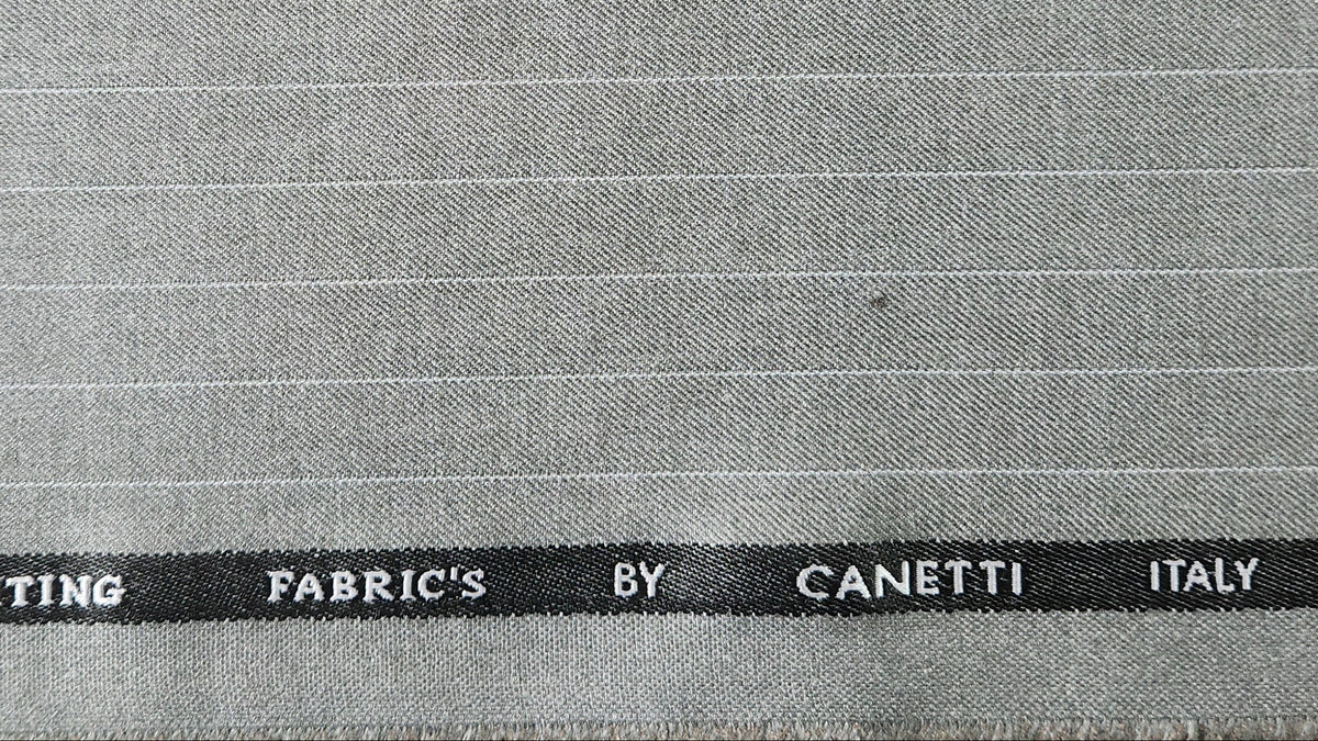 Premium All Weather Suiting Fabric By Canity Itly(dark Grey and White)