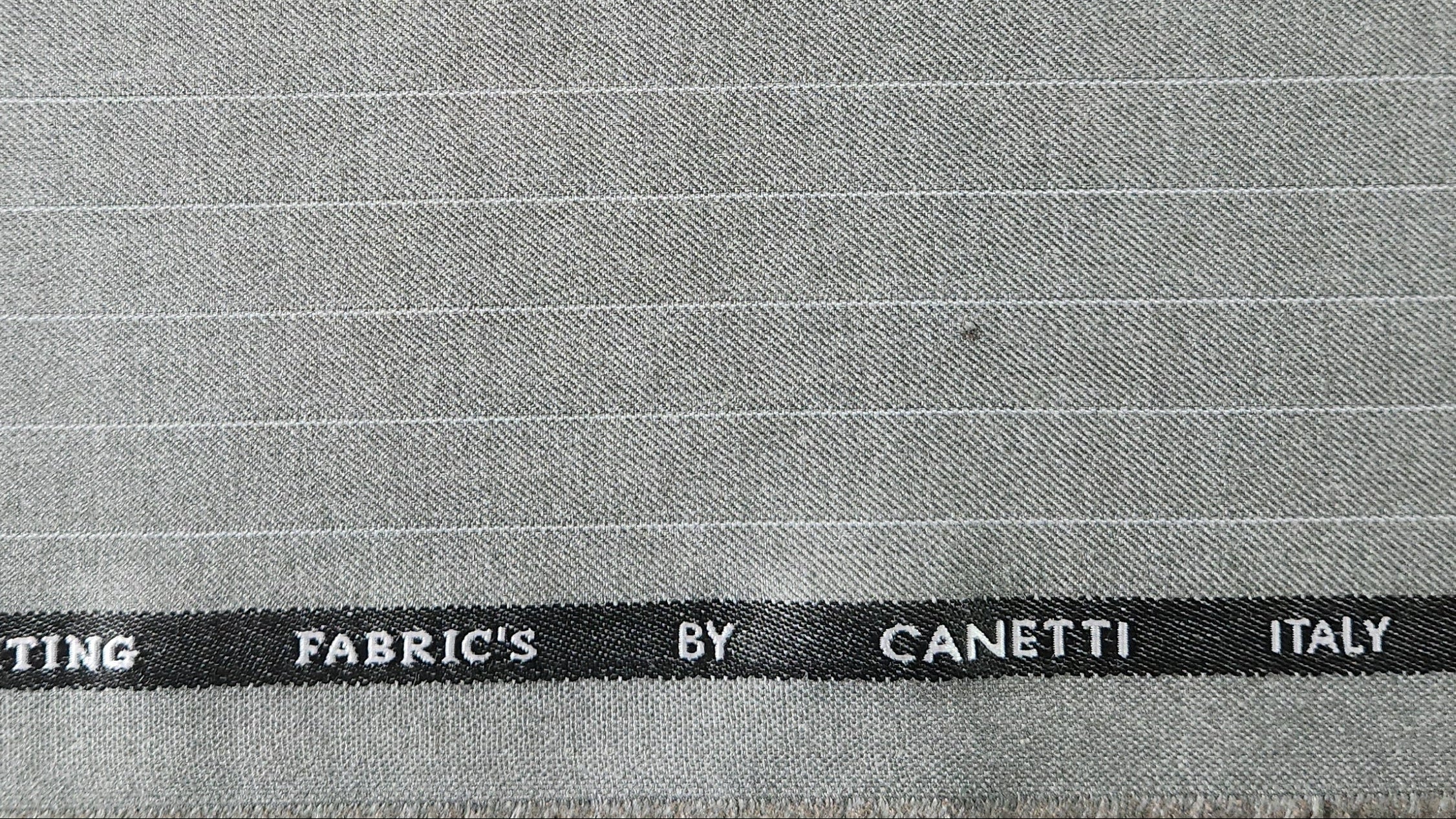 Premium All Weather Suiting Fabric By Canity Itly(dark Grey and White)