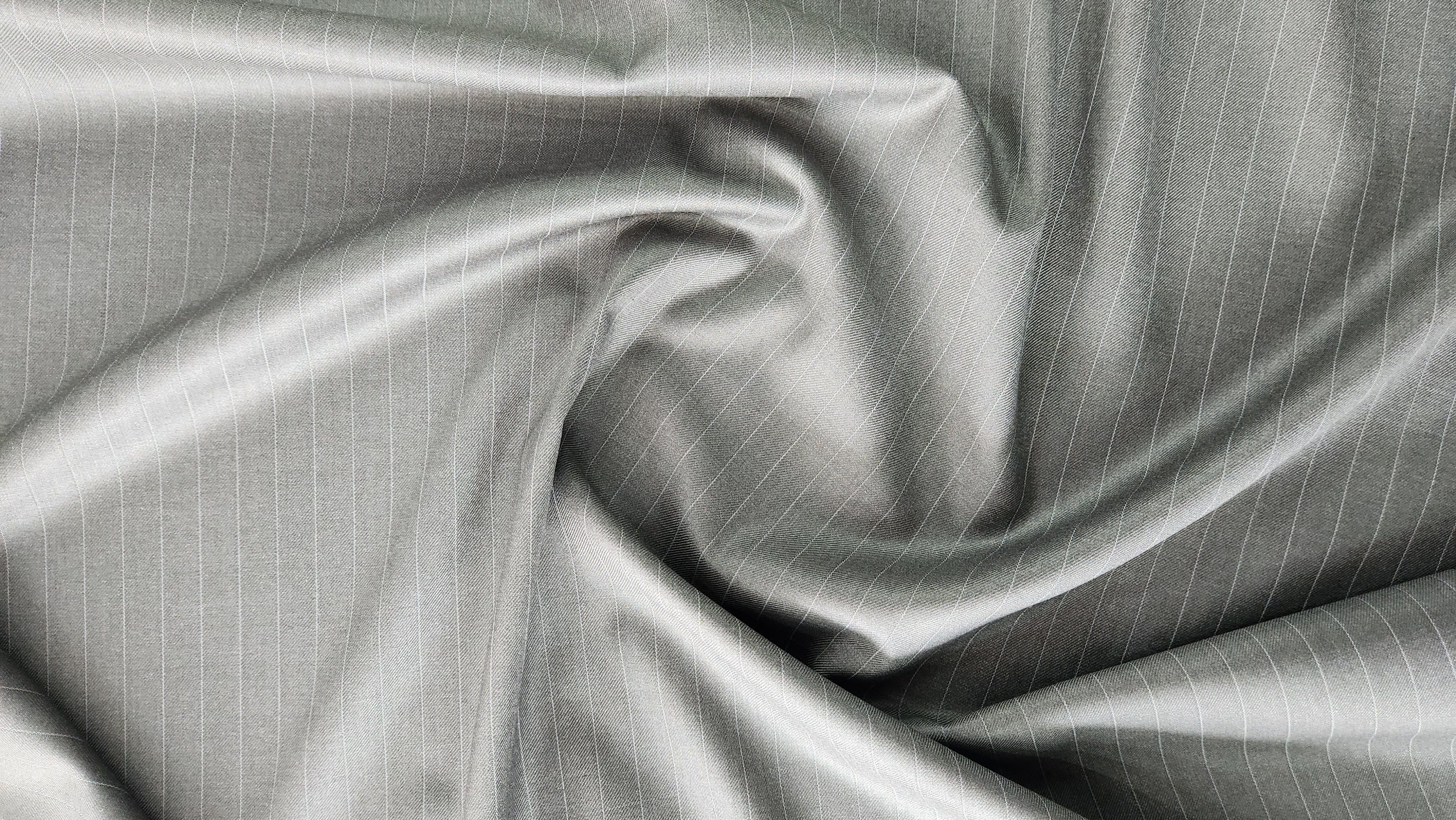 Premium All Weather Suiting Fabric By Canity Itly(dark Grey and White)