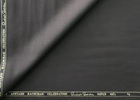 Reid And Taylor Super 100 Wool Blended Suiting Fabric (Black)