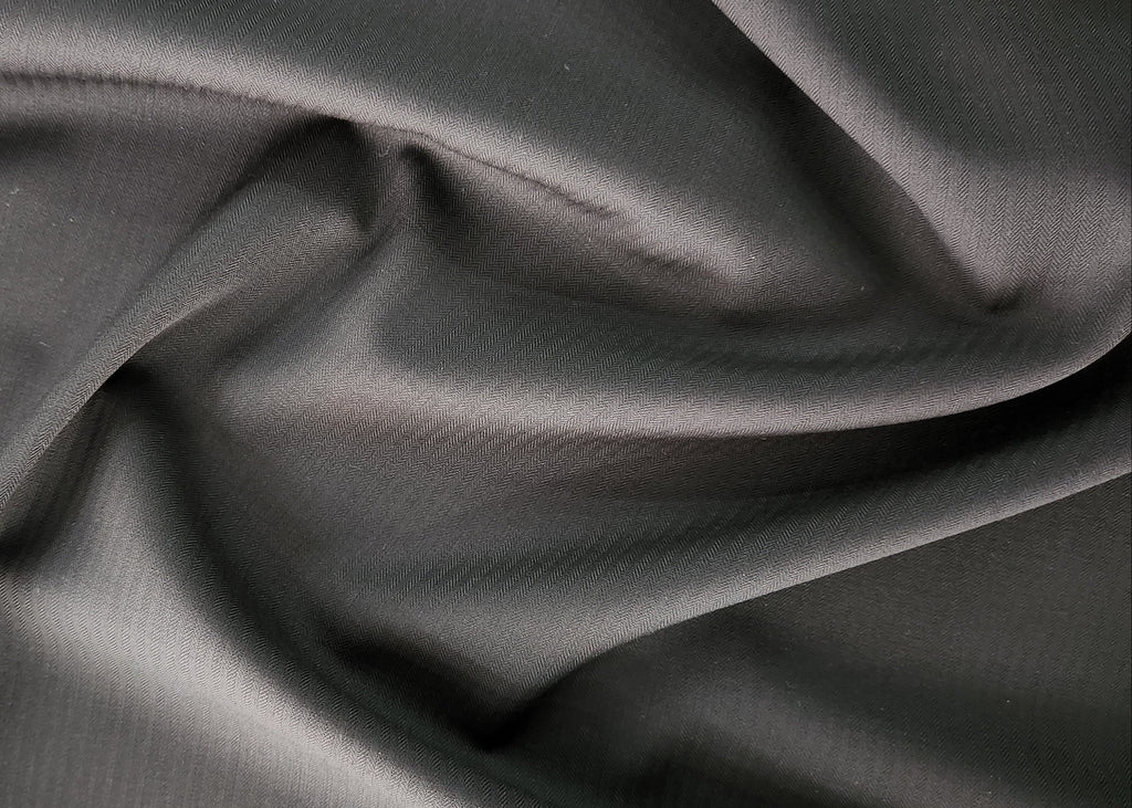 Reid And Taylor Super 100 Wool Blended Suiting Fabric (Black)