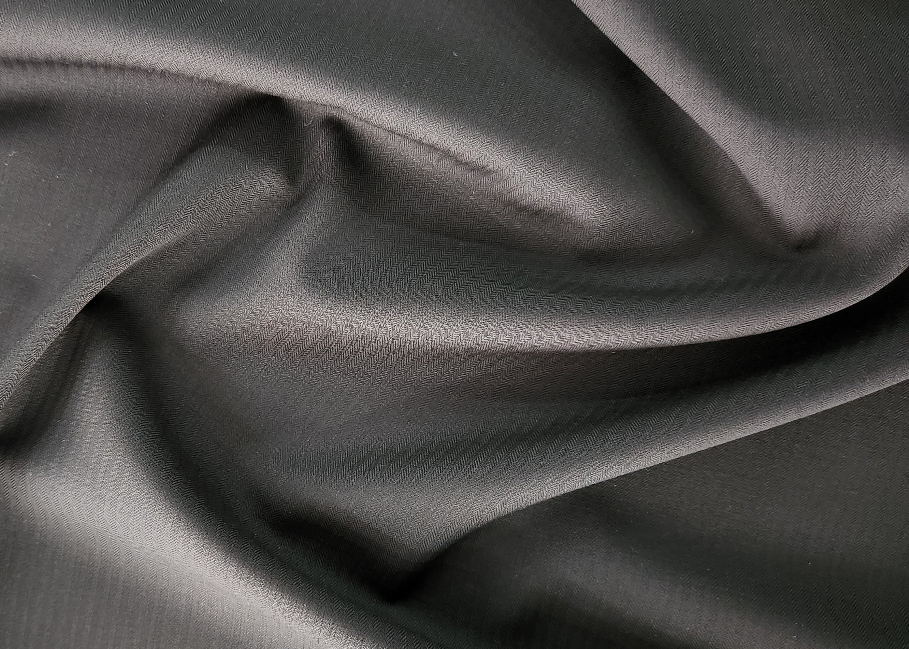 Reid And Taylor Super 100 Wool Blended Suiting Fabric (Black)