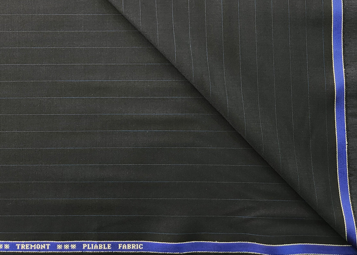 Premium All Weather Suiting Fabric By Raymond (Black And Blue)