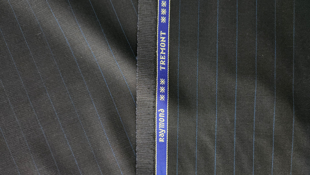 Premium All Weather Suiting Fabric By Raymond (Black And Blue)
