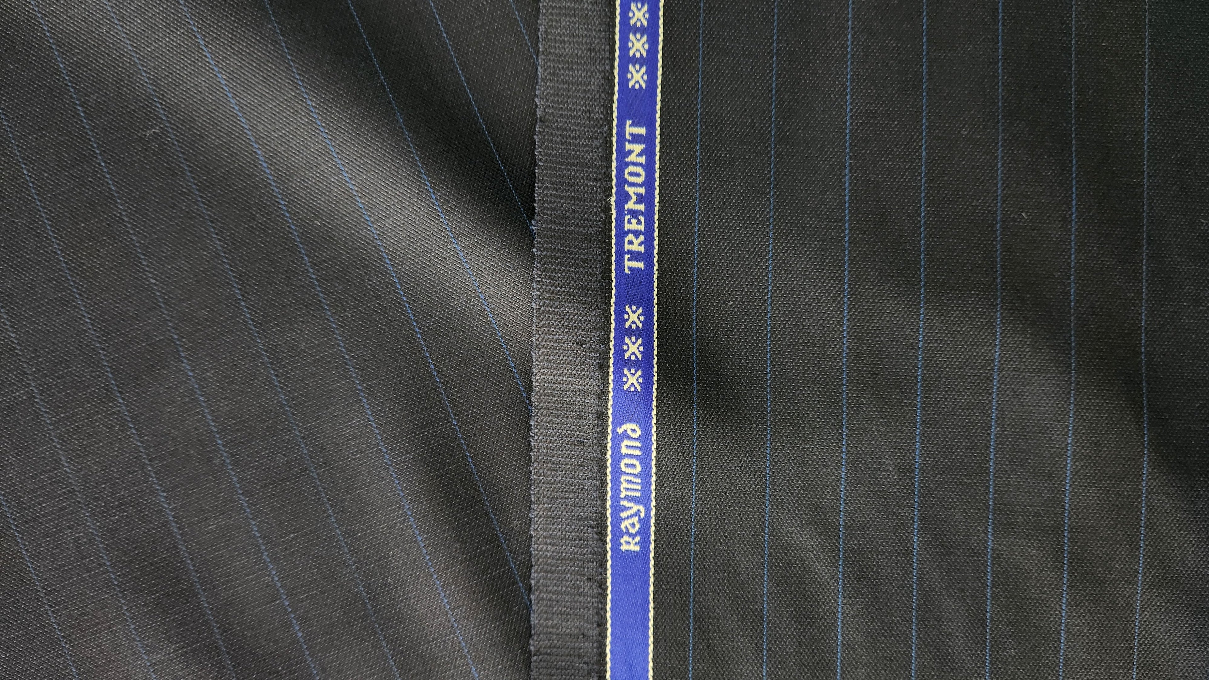 Premium All Weather Suiting Fabric By Raymond (Black And Blue)