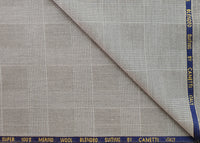 Super 100 Merino Wool Suiting Fabric By Canetti Itly ( Self Check)