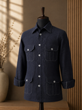 Midnight Navy Linen Bushcoat