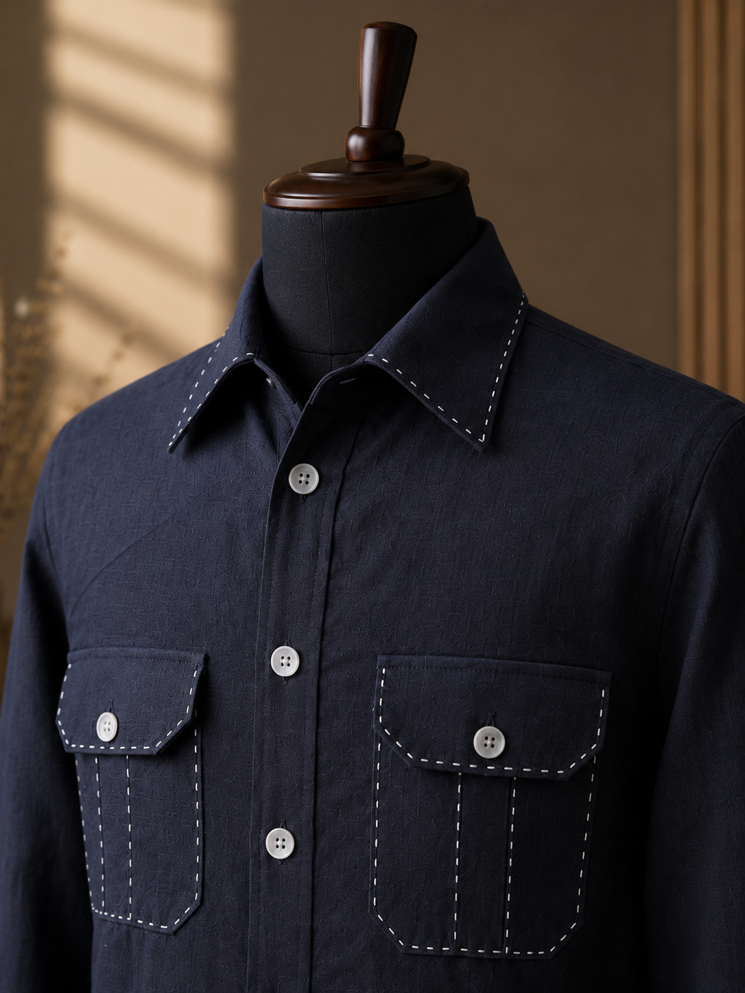 Midnight Navy Linen Bushcoat