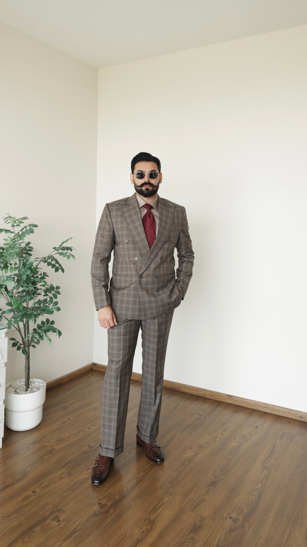 The Regent Check Suit – 120 Super Count Merino Wool Blend