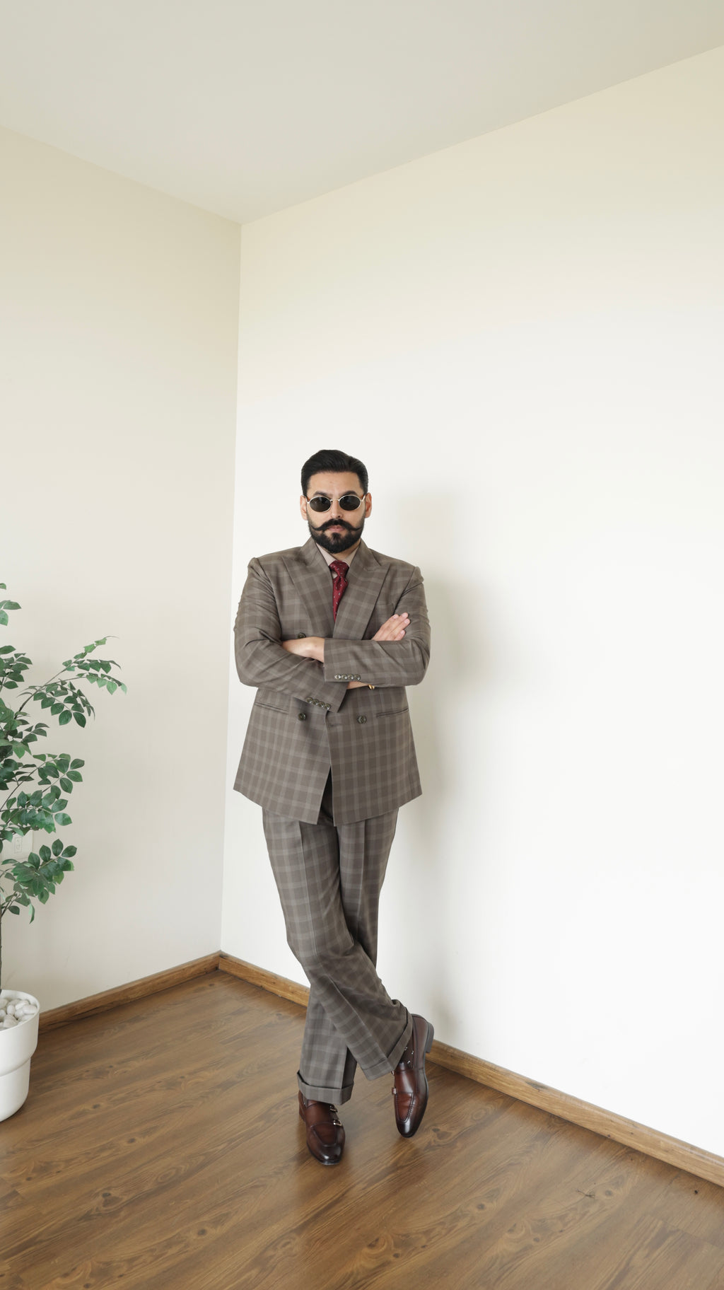The Regent Check Suit – 120 Super Count Merino Wool Blend