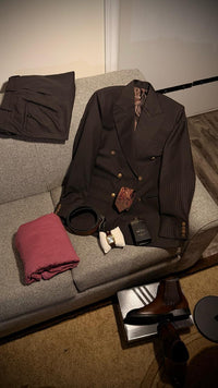 Charcoal Grey Double-Breasted Suit