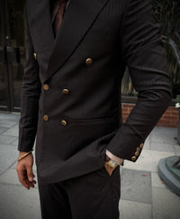 Charcoal Grey Double-Breasted Suit