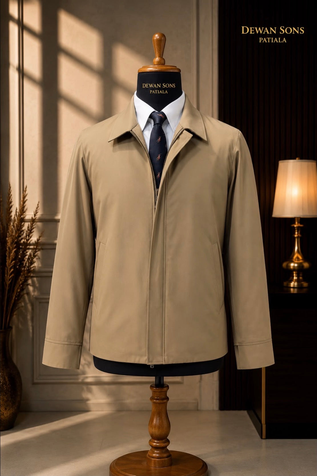 Classic Zipper Jacket - Premium Acrylic Fabric