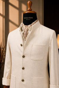 Ivory Linen Nehru Jacket